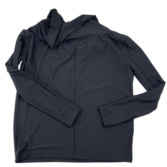 Demi Lovato Fabletics Black Long Sleeve Cowl Neck Top M Nylon/Spandex Stretch - Picture 3 of 5